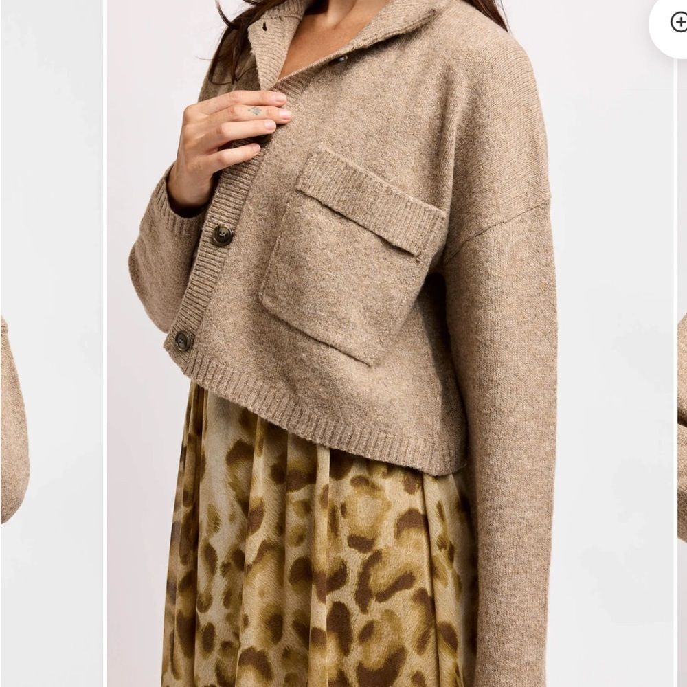 Kariella Golden Oak Cropped Cardigan - Picture 2 of 7
